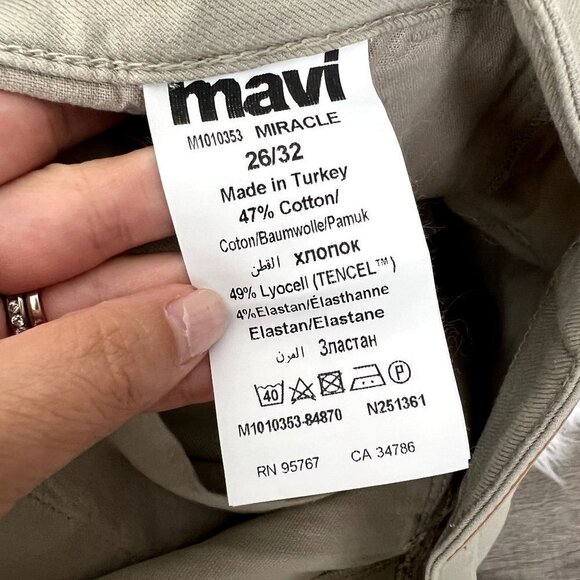 Mavi Womens 26 Beige Miracle High Rise Wide Leg Jean Soft Twill Tencel - Picture 5 of 9